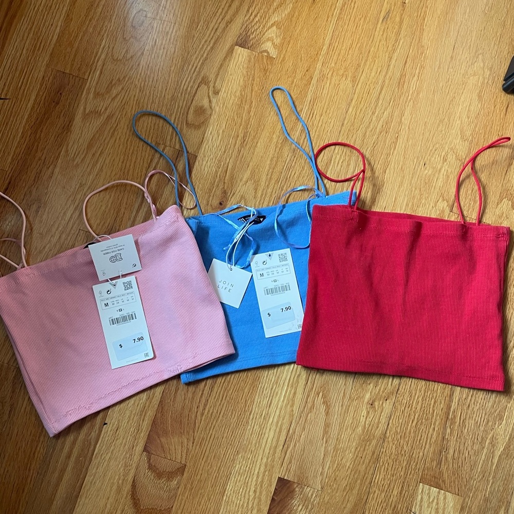 Zara cropped tank top bundle